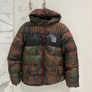 Boys Nike Air Jordan Camoflouge Puffer Coat